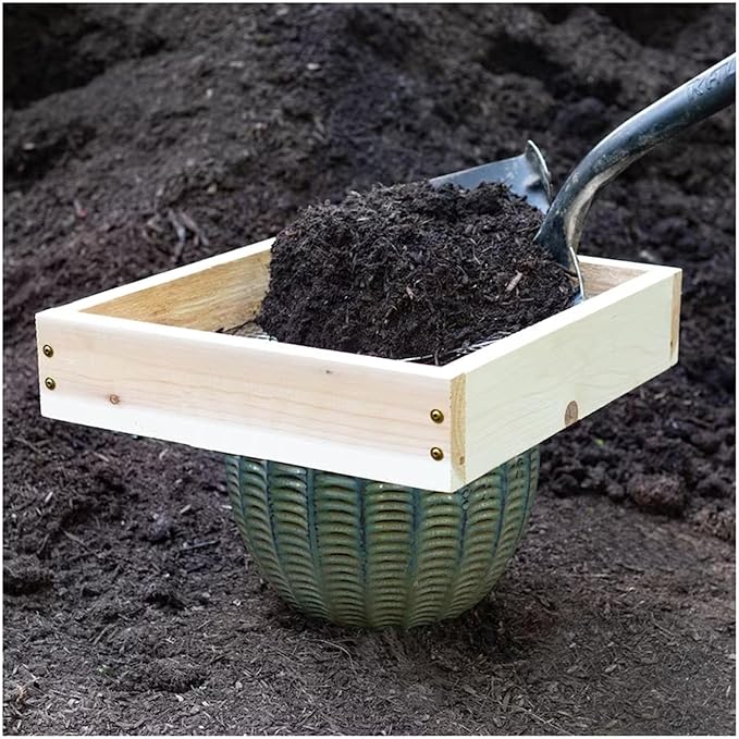 Multipurpose Soil Screen Soil Sifter Wood Dirt Sifter Handheld Cedar Sifter for Gardening Rock Worm Peat Moss Loam Soil