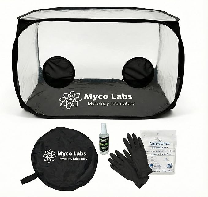 Large Still Air Box Bundle – Clean Air Workstation for Mushroom Cultivation – Portable Sterile SAB for Agar Grain Transfers &amp Home Lab Use