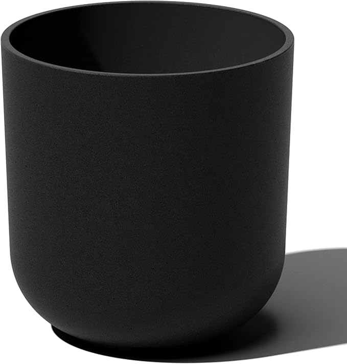 Veradek Mason Series Lima Planter - Round Planter for Indoor or Outdoor Porch/Garden | Made from Plastic-Stone Composite with Drainage Holes | Modern Décor for Succulents Flowers Small Plants