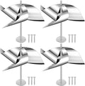 Qualirey 4 Pack Reflective Pinwheel Bird Deterrent Spinning Reflective Kites Bird Scare Device Keep Pigeon Woodpeckers and Sparrows Away Outdoor Use Boats Roofs Vegetable Gardens