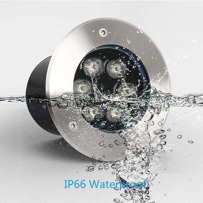 LED Landscape Lights Outdoor In Ground Light IP66 Waterproof AC85-265V Embedded Underground Light for Pathway Deck Step Garden Walkway Buried Lights(Blue24W)