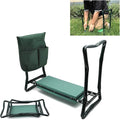 HongK- Outdoor Green Garden Kneeler Benches Seat w/EVA Folding Portable Bench Kneeling Pad and Tool Pouch Protection Body Knees Clothes from Dirt &amp Grass Stains [P/N: ET-TOOL039-GREEN]