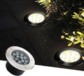 Underground Light LED - Outdoor Ground LED Inground Landscape Light IP67 Waterproof Recessed Low Voltage Deck Round Spotlight Disc for Driveway Patio Pathway SRed 6W