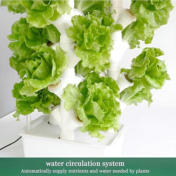 Hydroponic Tower Growing Sytem Garden Hydroponic Growing System Vertical Tower for Fresh Herb Garden Fruits VegetablePlant Tower Gift for Gardening Lover/1pc