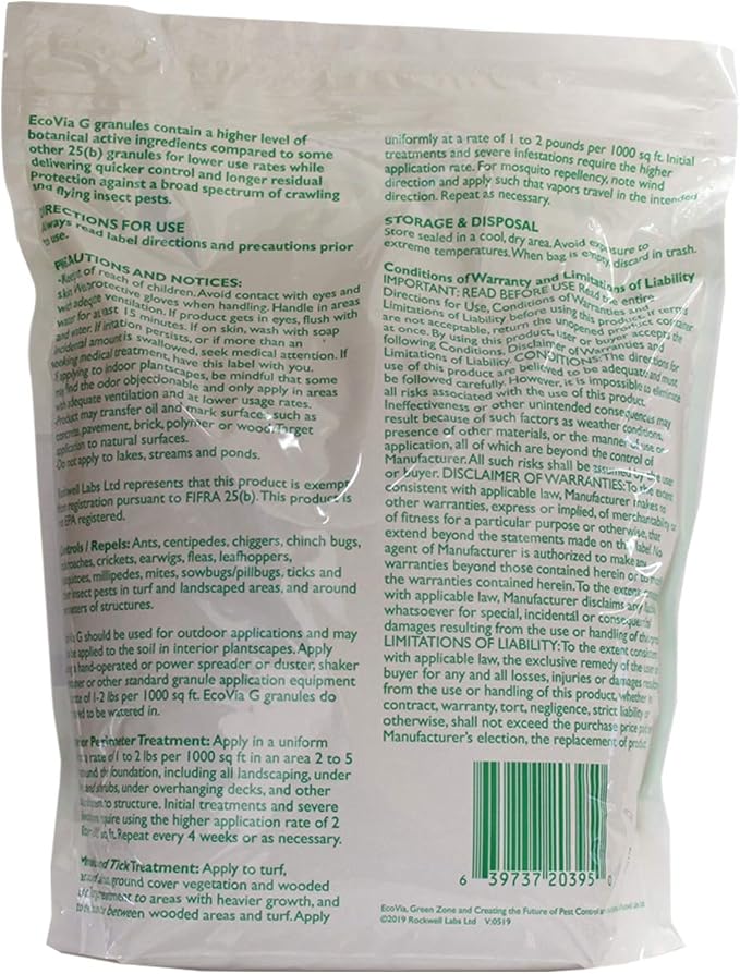 Rockwell Labs EVGI010 EcoVia G Granular Insecticide White