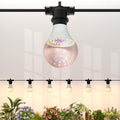 LED Grow Light Bulbs on a 22 ft Rainproof String 90W Waterproof Full Spectrum Hanging Plant Growing Lamps E26 Base for Backyard Garden Farm (6 Lights)