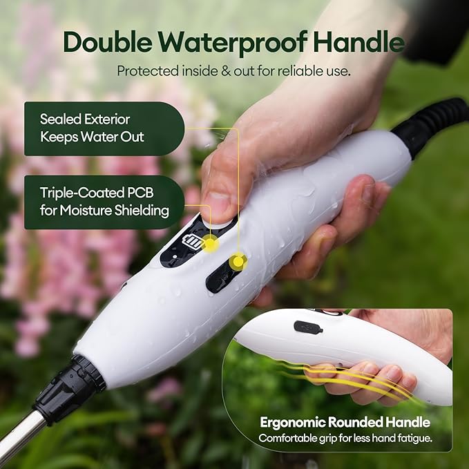 2 Gallon Electric Sprayer Battery Powered Spray Bottle Automatic Water Pump Plant Mister Weed Yard Sprayer with 3 Nozzles Ergonomic Handle 3 Hours Long Battery Life
