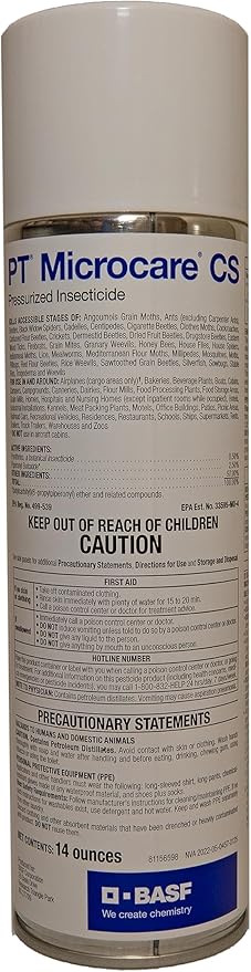 BASF 31460-c1 PT Microcare CS 14oz case Pressurized Insecticide White