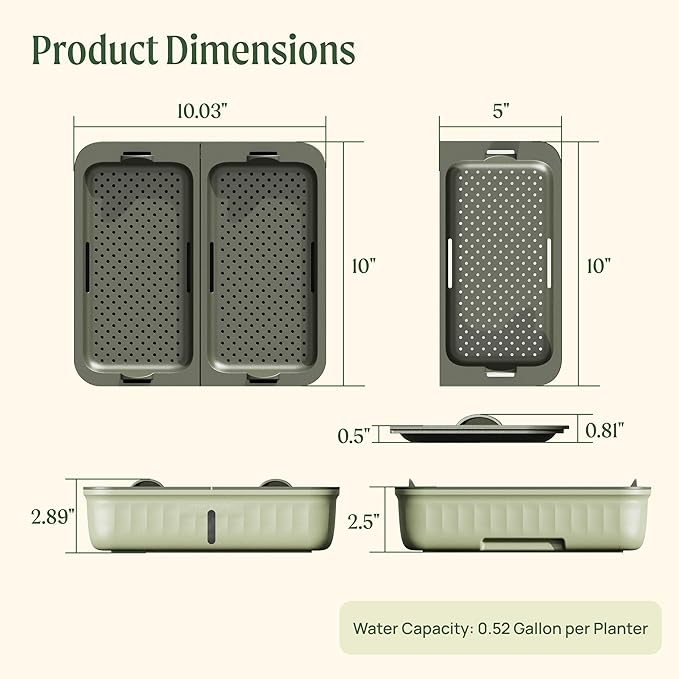 Self-Watering Microgreens Growing Kit with 20 Capillary Grow Mats and Humidity Domes 4 Trays for Growing Multiple Micro Greens and Sprouts Hydroponic Growing System with Water Level Indicator