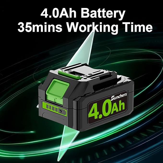 Leaf Blower Cordless with 4.0Ah Battery and Charger 135MPH 170CFM High Speed Snow Blower with 2 Tube 20V Electric Leaf Cleaner Lightweight Handheld Small Blower for Car Garden House Depot Green