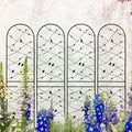 Heavy-Duty Metal Garden Trellis for Climbing Plants – Rust-Resistant Outdoor Flower Support with Decorative Bird Design (4 Pack-H86'')