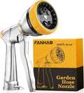 FANHAO Garden Hose Nozzle Sprayer 100% Heavy Duty Metal Water Hose Sprayer with 7 Spray Patterns High Pressure Spray Nozzle for Watering Plants &amp Lawns Washing Cars &amp Pets