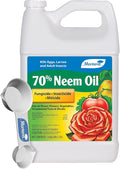 Monterey 70% Neem Oil Bundled with Measuring Spoon - Organic Gardening Fungicide Insecticide Miticide - Kills Eggs Larvae and Insects - 1 Gallon