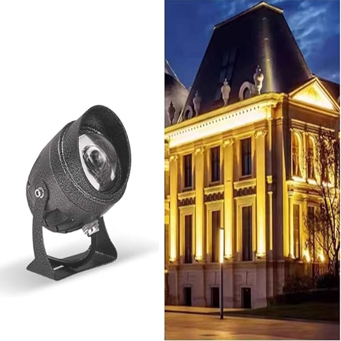 Narrow Beam Spotlight - Rotation Spotlight 220V IP65 Waterproof Flood Light 10W Long Distance Wall Washer Spot Light Outdoor Architectural Lawn LED Landscape Lamp(Blue)