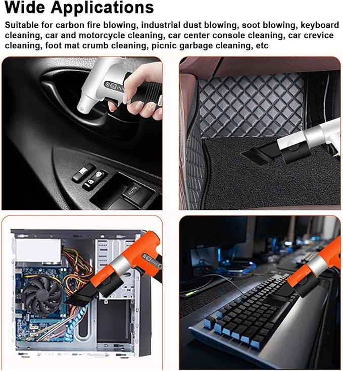 Handheld Brushless Motor Jet Fan 130000RPM Turbofan High Power Dust Blower Compressed Air Duster Type-C Charging Interface