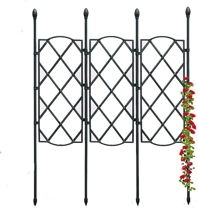 Black Garden Trellis for Climbing Plants35in53in Tall Plant Trellis Frame for Potted PlantsTall Plant Trellis Frame for Climbing Vines Flower Vegetable Rose Indoor Outdoor Trellis ( Size : 23.6in/6