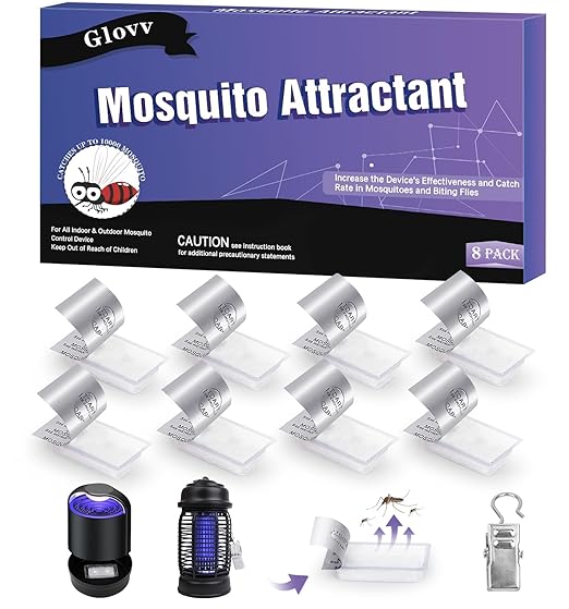 8 Pack Mosquito Attractant Bait Refill Mosquito Bait Lure for Bug Zapper &amp Fly Traps Compatible with All Flying Insect Mosquitoes Trap