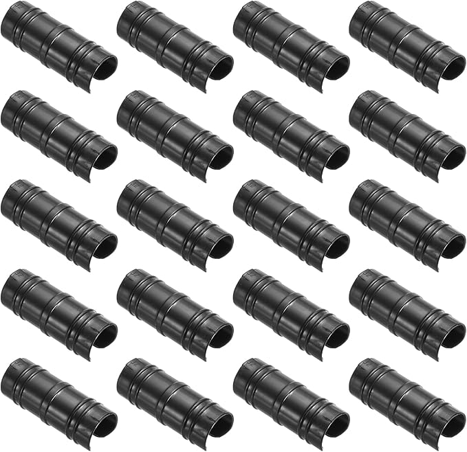 PATIKIL Greenhouse Clamp 50 Pack Plastic Garden Buildings Tube Clips Hoop for 1 1/4 32mm Pipe Greenhouse Film Frame Sunshade Net Black