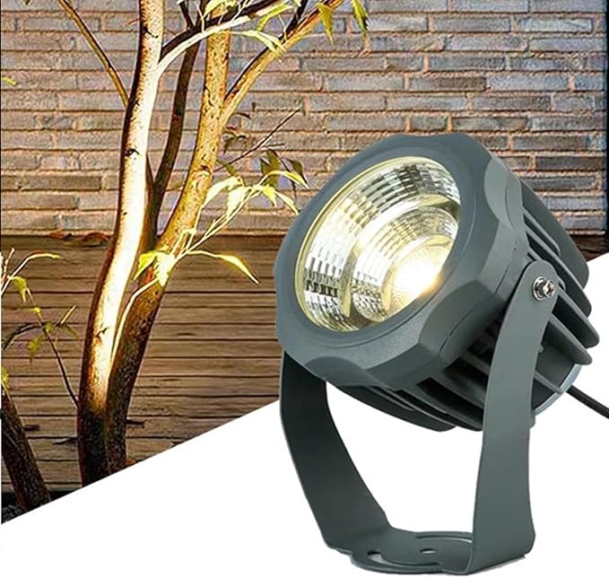 Tree Spotlights - IP65 LED Waterproof Spotlight Low Voltage DC12/24V Courtyard Lawn Landscape Lights Outdoor Rotation COB Floodlight for Plazas Parks and Villas(Blue10W-DC24V)