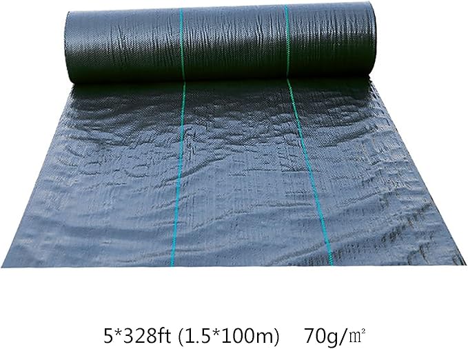 Weed Control Fabric Weed Membrane Roll Sturdy Durable Garden Underlay Weed Control ECO Friendly Landscape Weed Matting for Patios Garden Flower Beds Pond(1.5 * 100m)