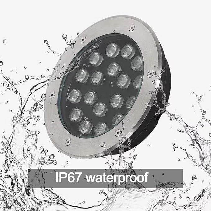 LED Outdoor Recessed Landscape Lights IP67 Waterproof Spotlights DC 24V Ultra-Thin Ground Washers