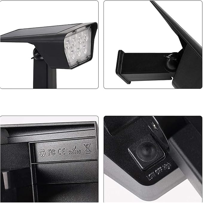 Wall Lamp 2PCS LED Solar Landscape Spotlight IP65 Light Control Induction Wall Light Waterproof Garden Lights Outdoor Adjustable Up and Down for Lawn Patio Yard Driveway DecorationWarm Light