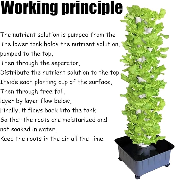 Hydroponics Growing SystemHydroponic Tower Growing SysHydroponic Tower Kit Hydroponic Growing Sys Indoor Outdoor Hydroponic Growing Kit