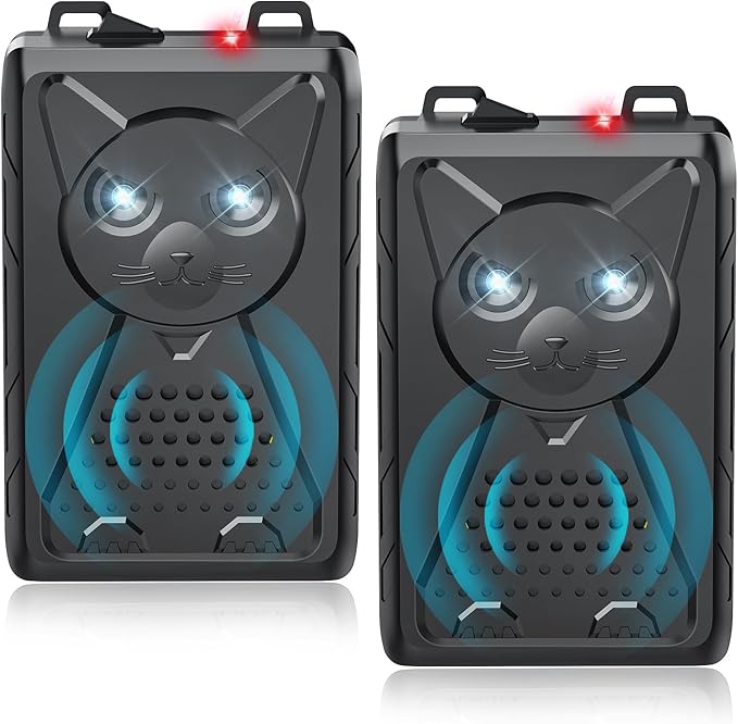 Ultrasonic Pest &amp Rodent Mouse Squirrels Repellent Plug-in Electronic Rat Bat Bug Spider Repeller Battery Operated Deterrent Control Mice for Car Engines Replace Mouse Traps Indoor Outdoor 2 P