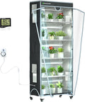 Indoor Greenhouse 6-Tier Plant Rack with Cover 5 T8 Grow Lights Thermometer &amp Timer – Seedlings Flowering Herbs &amp Vegetables Indoor Gardening Easy Assembly 30 W x 14 D x 72 H