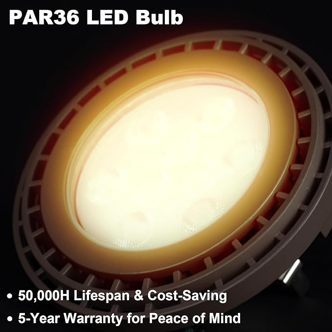 PAR36 LED Landscape Bulb 2700K Warm White 11W Spotlights Outdoor Waterproof 40° 12V Landscape Lights 900LM G53 Base for Yard Path Tree In-Ground Well Light 1 Pack