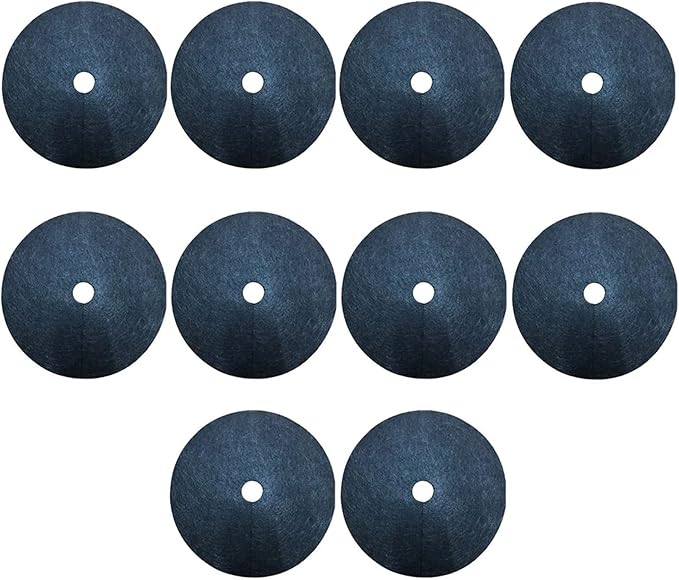 Non-Woven Tree Mulch 10pcs Mulch Orchard Ground Cover Barrier Mat Weed Control Fabric Landscape Round Tree Non Woven Block Outdoor Garden Tree Mulch Mats(25x3cm)