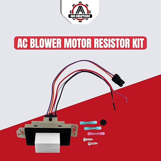 HVAC Blower Motor Resistor Complete Kit with Harness - Replaces 15 81773 89018778 89019351 1581773 15-81773 Compatible with Chevy GMC Vehicles - Silverado Tahoe Suburban Sierra Yukon XL