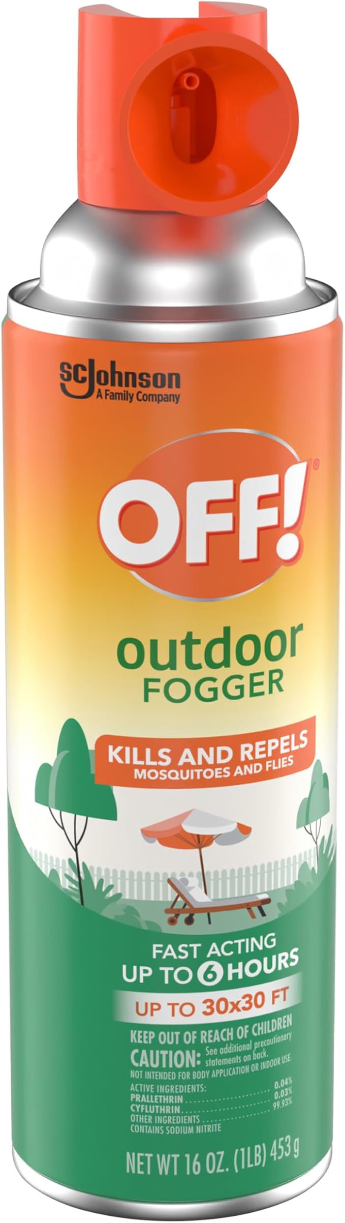 OFF! Outdoor Fogger Yard and Deck Insect Repellent Backyard Pretreat Kills and Repels Insects 16 Ounce (Pack of 3)