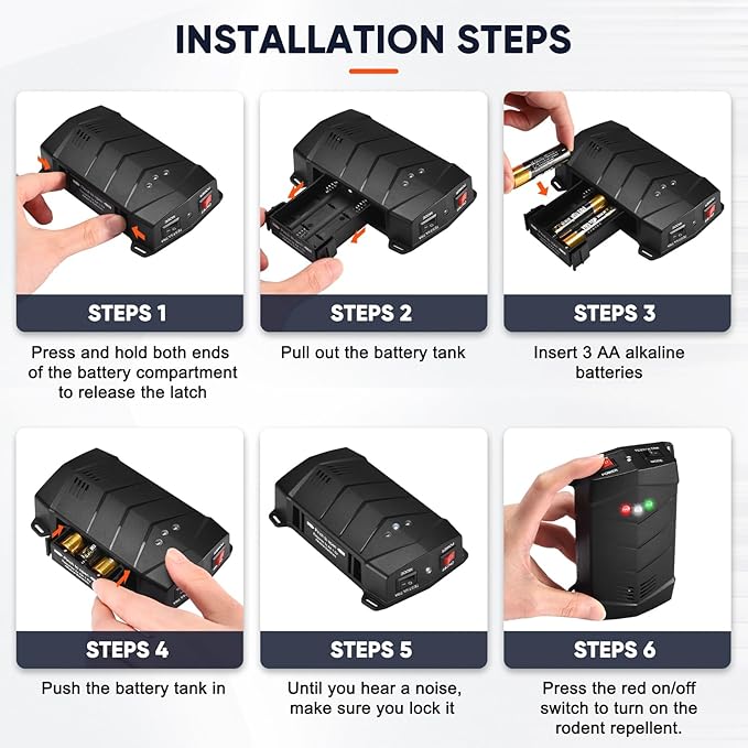 2Pcs Ultrasonic Rodent Repellent for Car EnginesBattery Operated Rodent Repellent Under Hood AntiMiceMouseRodent Repellent for Cars Keeping Rodents Out of Car Basement Garage Warehouse