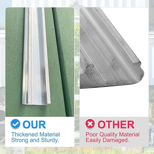 6.6 Ft Wiggle Wire and U-Channel for Greenhouse PVC Coated Spring Wire &amp Aluminum Lock Channel Bundle 20 Sets for Secure Poly Film or Shade Cloth Attachment