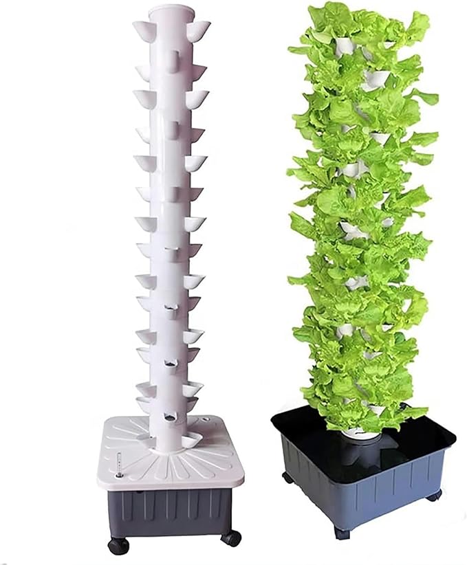 System of Hydroponic Culture for Gardening Inside Vertical Garden to Cultivate Herbs Fruits and Vegetables - System of Aerial Gardening and Hydroponic Kit with 45