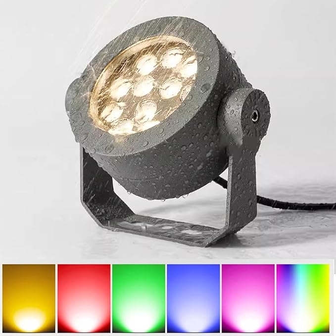 Outdoor Led Spot Lights - Led Beam Lamp IP66 Waterproof Projection Spotlight Rotating Landscape Lighting Tree Light for Park Green Lawn IlluminateBlue 48W