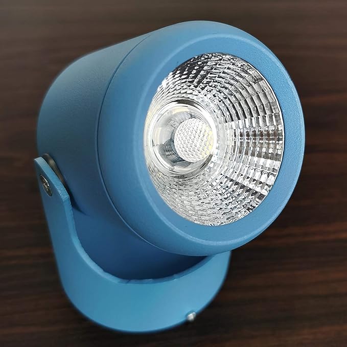 Dimmable High Accent Uplight 7W COB LED Stepless Dimming Adjustment Remote Control Little Spotlight with 5.9ft On/Off Foot Pedal Switch Cord Extra Light Rotating Decorative for Gallery
