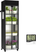 Small Greenhouse for Indoors 5 Tier 15.7 L×11.8 W×62.3 H mini Greenhouse Outdoor Indoor Adjustable Shelves