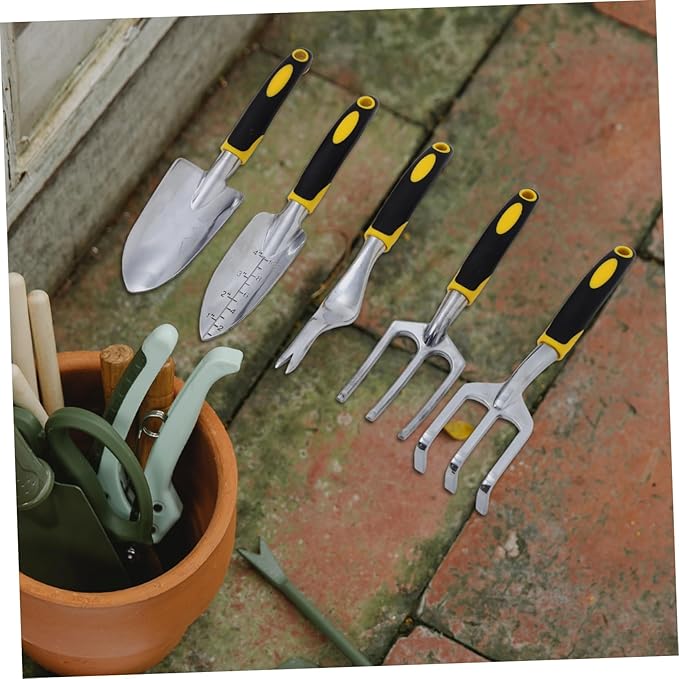 KESYOO 1set Heavy Duty Garden Tool Set Ergonomic Grip Includes Spading Fork Garden Trowel and Hand Shovel for Weeding Digging and Transplanting