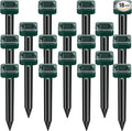 18 Pcs Mole Repellent for Lawns Solar Powered Mole Repeller Ultrasonic Gopher Repellent Waterproof Outdoor Snake Stakes Spikes for Yard Garden Gophers Groundhogs Voles Rodent (Small)