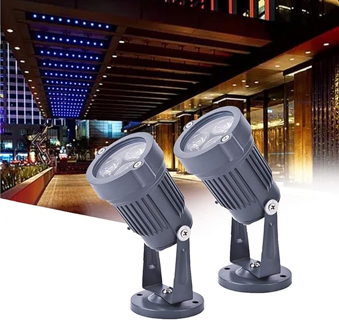 LED Landscape Lights - 3WOutdoor LED Floodlight Outdoor Landscape Lights Beam Light P67Waterproof Advertising Signs Projection Disc SpotlightLawn Garden Ground Light(Green3W(12V))