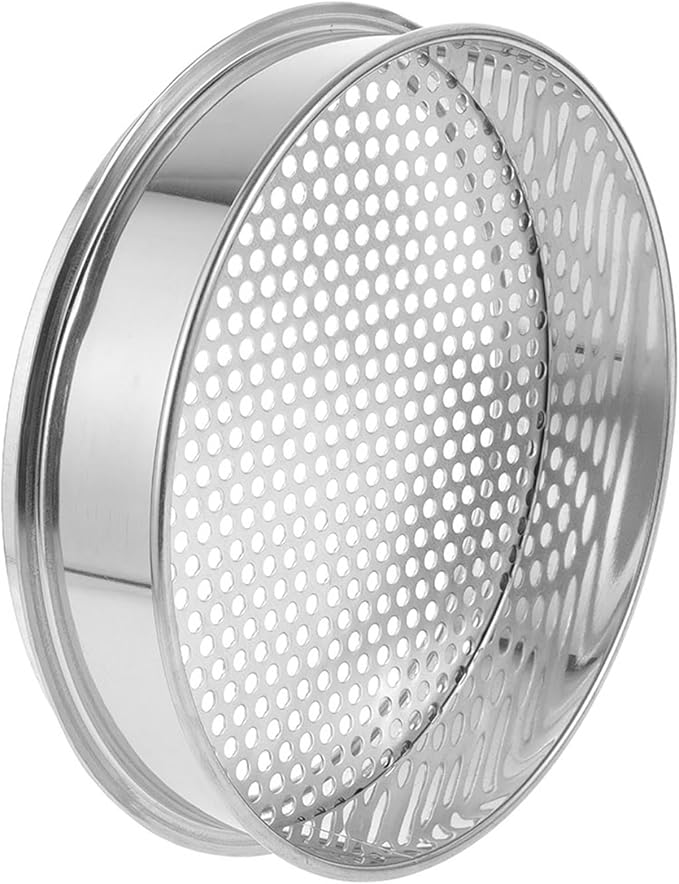 Stainless Steel Soil Sieve Garden Sieve Soil Sifter 4mm Mesh Metal Compost for Outdoor Gardening Potting Filter Cultivation Tools Set