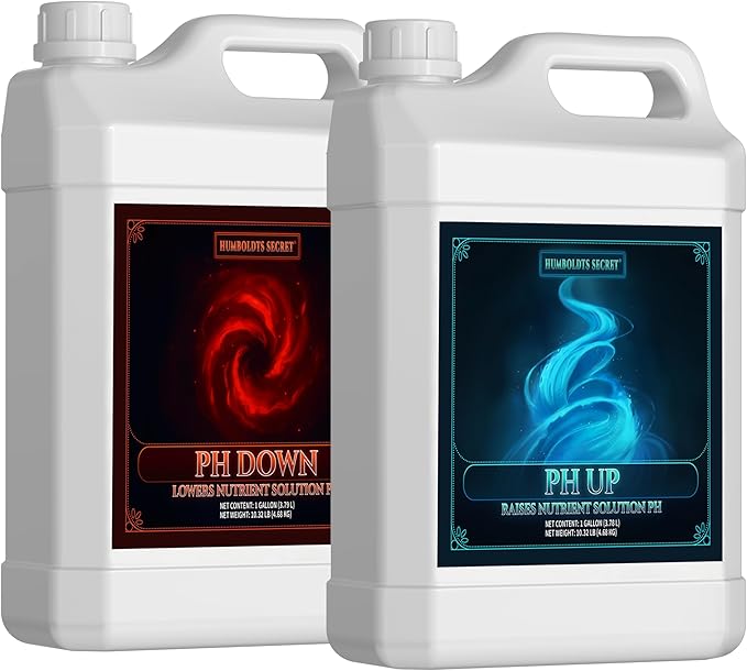 Humboldts Secret pH Up and pH Down Control Kit | Liquid Nutrient Solution Balancer for Plants | for Soil Hydroponic Coco and DWC Systems | Supports Nutrient Absorption and Growth | 1 Gallon