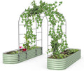 Vego Garden Modular Arched Trellis System 7.0' Long Trellis for 2.5' x 9.5' (10 in 1) Garden Bed for Climbing Plants Like Cucumber Beans Tomatoes &amp Vines (Garden Beds Not Included)