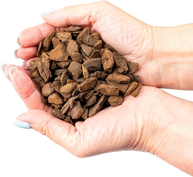 GARDENERA New Zealand Pinus Radiata Bark - 20 Quart - Organic Hand Mixed New Zealand Orchiata Pine Bark for Orchids - Medium Chips 9-12mm - (4 Bags of 5 Quart)