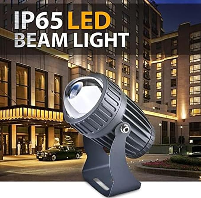 Narrow LED Beam Light - 10W Long Range Wall Lamp IP65 Waterproof Adjustable Outdoor Projection Light for Bridge Billboard Exterior Wall Building Irradiate(Cold White10W(85-265V))