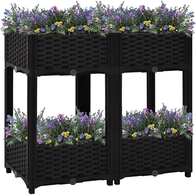 Raised Bed PlanterGarden BedGalvanized Raised Garden BedPlanter Raised bedsGalvanized Planter31.5x15.7x28 Polypropylene