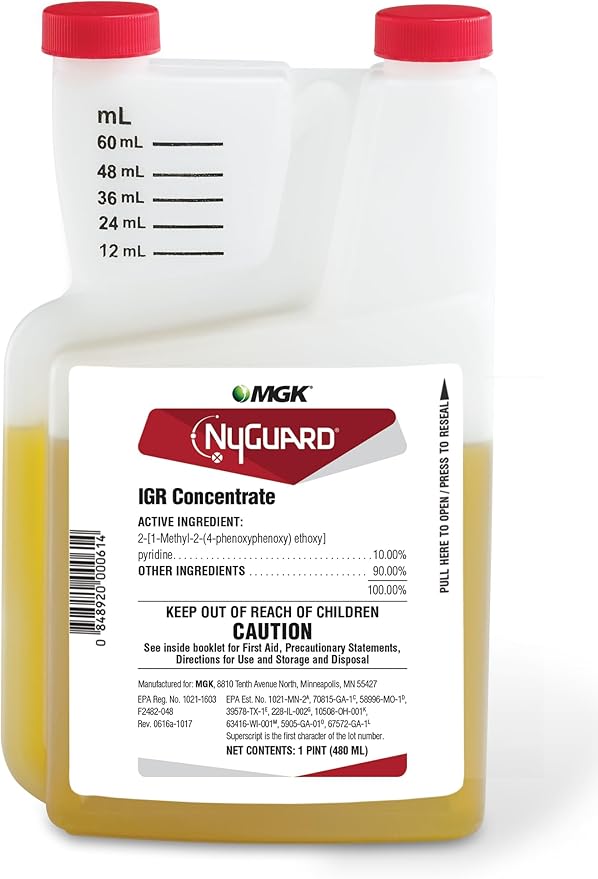 MGK NyGuard® IGR Concentrate | Cockroach Flea Ant Fly and Mosquito Concentrate | Insect Growth Regulator | for Indoor/Outdoor Applications | 480 ML