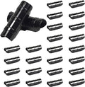 60PCS Greenhouse Clips 1 1/4 Inch Greenhouse Clamps Black Plastic Clamps Garden Buildings Tube Clips for PVC Pipe Greenhouse Films Sunshade Nets Row Covers Shelters Farming Gardening